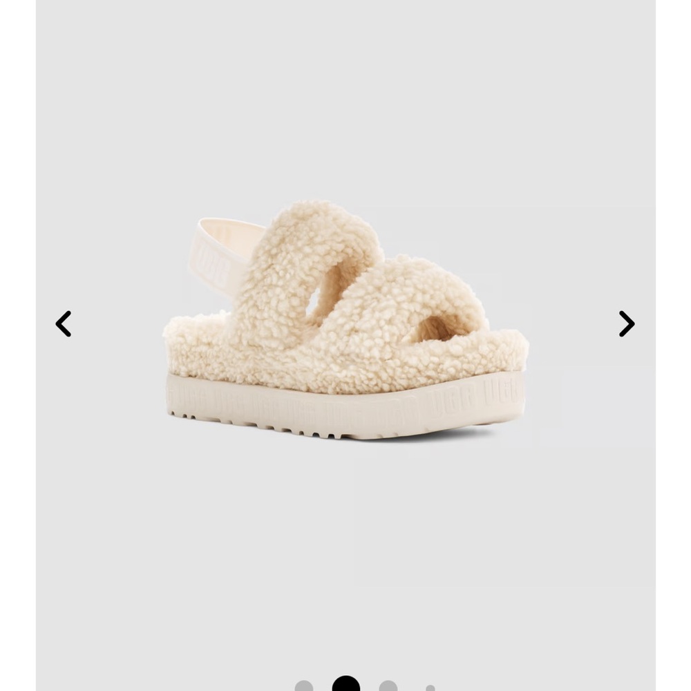 UGG Fluffy Cream Sandals